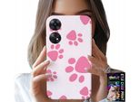 Custodia Per Oppo Reno8 T 4G - Zampe Di Cane Rosa, Retro, Custodia
