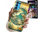 Custodia Per Oppo Reno5 4G 5G - Segno Zodiacale, Pesci Astronomia + Foil