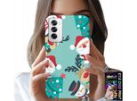 Custodia Per Oppo Reno12 5G - Disegni Natalizi Di Babbo Natale, Renna E Pupazzo Di Neve