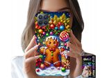 Custodia Per Oppo Reno 4 Lite - Pan Di Zenzero, Motivi Natalizi Di Caramelle + Vetro