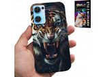 Custodia Per Oppo Reno7 5G - Zaino Con Motivi Animali Safari Tigre Leone