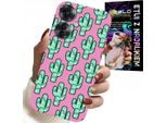 Custodia Per Oppo Reno11 F 5G - Cactus, Cactus Su Sfondo Rosa + Foil