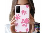 Custodia Per Oppo Reno 5Z / A94 5G - Zampe Di Cane Rosa, Retro, Custodia