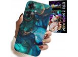 Custodia Per Oppo Reno11 F 5G - Retro A Motivi Marmorizzati Blu/Verde