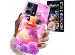 Custodia Per Oppo Reno7 4G - Anatra Carina, Anatra Su Sfondo Rosa