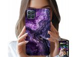 Custodia Per Oppo Reno 4 Lite - Moda Donna In Marmo Viola + Vetro