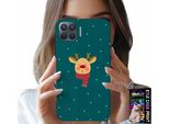 Custodia Per Oppo Reno 4 Lite - Renna Su Sfondo Verde Motivi Natalizi