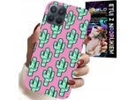 Custodia Per Oppo Reno 4 Lite - Cactus, Cactus Su Sfondo Rosa + Foil