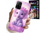 Custodia Per Oppo Reno 5Z / A94 5G - Elefante Carino Su Sfondo Rosa Custodia +Folio