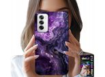 Custodia Per Oppo Reno12 5G - Viola Marmo Moda Donna + Foil