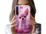 Custodia Per Oppo A91 - Chihuahua Carino Su Sfondo Rosa Con Fiori