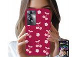 Custodia Per Oppo A79 5G - Ciliegie Su Sfondo Marrone + Foil