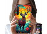 Custodia Per Oppo A91 - Motivi Colorati Cervi Alci Animali Della Foresta
