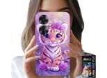 Custodia Per Oppo Reno11 F 5G - Simpatica Tigre Su Sfondo Rosa + Lamina