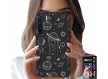Custodia Per Oppo A91 - Cosmo Pianeti Stelle Luna + Vetro