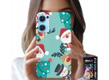 Custodia Per Oppo Reno7 5G - Disegni Natalizi Di Babbo Natale, Renna E Pupazzo Di Neve