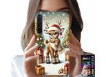 Custodia Per Oppo A91 - Renna, Disegni Natalizi + Vetro
