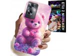 Custodia Per Oppo A79 5G - Orsetto Carino Su Sfondo Rosa, Custodia + Foil