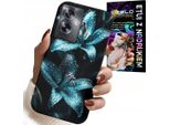 Custodia Per Oppo A79 5G - Custodia Turchese Con Fiori Di Giglio + Lamina