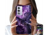 Custodia Per Oppo A80 5G - Viola Marmo Moda Donna + Foil