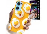 Custodia Per Oppo Reno7 5G - Custodia Per Uova Dolci Sorridenti + Foglio Di Alluminio