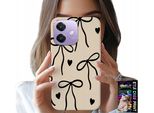 Custodia Per Oppo A40 / A40M - Fascette A Nastro Beige Con Motivi Alla Moda