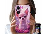 Custodia Per Oppo Reno7 Lite 5G - Chihuahua Carino Su Sfondo Rosa Con Fiori