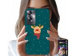 Custodia Per Oppo A79 5G - Renna Su Sfondo Verde Motivi Natalizi