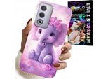 Custodia Per Oppo A80 5G - Elefante Carino Su Sfondo Rosa +Folia