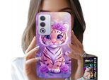 Custodia Per Oppo A80 5G - Tigre Carina Su Sfondo Rosa + Foil