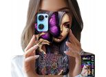Custodia Per Oppo Reno7 5G - Anti Social Butterfly Pink Butterfly + Vetro