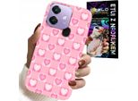 Custodia Per Oppo A40 / A40M - Custodia Rosa A Forma Di Cuore + Vetro