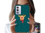 Custodia Per Oppo A80 5G - Renna Su Sfondo Verde Motivi Natalizi
