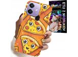 Custodia Per Oppo A40 / A40M - Custodia Per Pizza Dolce E Sorridente + Vetro
