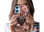 Custodia Per Oppo Reno7 5G - Modelli Femminili Custodia A Cuore Con Lucchetto + Vetro