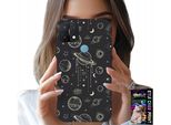 Custodia Per Oppo A15 / A15S - Cosmo Pianeti Stelle Luna + Vetro