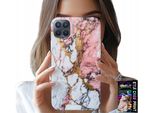 Custodia Per Oppo Reno 4 Lite - Marmo Rosa E Bianco, Motivi In Pietra