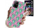 Custodia Per Oppo Reno 5Z / A94 5G - Cactus, Cactus Su Sfondo Rosa + Foil