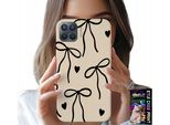 Custodia Per Oppo Reno 4 Lite - Cocards A Nastro Beige Con Motivi Alla Moda