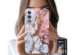 Custodia Per Oppo A80 5G - Marmo Bianco Rosa, Motivi In Pietra