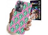Custodia Per Oppo A79 5G - Cactus, Cactus Su Sfondo Rosa + Foil