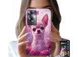Custodia Per Oppo A79 5G - Chihuahua Carino Su Sfondo Rosa Con Fiori