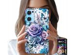 Custodia Per Oppo Reno7 5G - Custodia Floreale Con Motivi Floreali + Vetro