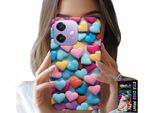 Custodia Per Oppo A40 / A40M - Cuori Colorati Personalizzabili