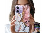 Custodia Per Oppo A40 / A40M - Marmo Bianco Rosa, Motivi In Pietra