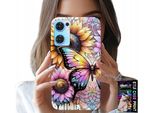 Custodia Per Oppo Reno7 5G - Girasole Con Farfalla, Custodia + Foglio Di Alluminio