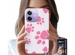 Custodia Per Oppo A40 / A40M - Zampe Di Cane Rosa, Retro, Custodia
