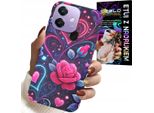 Custodia Per Oppo A40 / A40M - Cuore, Rosa, Custodia Per Adolescenti + Vetro