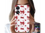 Custodia Per Oppo Reno8 T 4G - Nastro Rosso Con Motivi Alla Moda