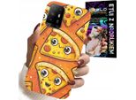 Custodia Per Oppo Reno 5Z / A94 5G - Dolce Pizza Sorridente + Vetro